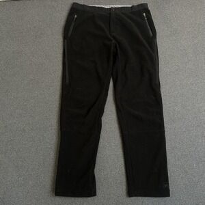 REI Snow Pants Womens L Black Fleece Thermal Hiking Zip Pockets Warm Stretch
